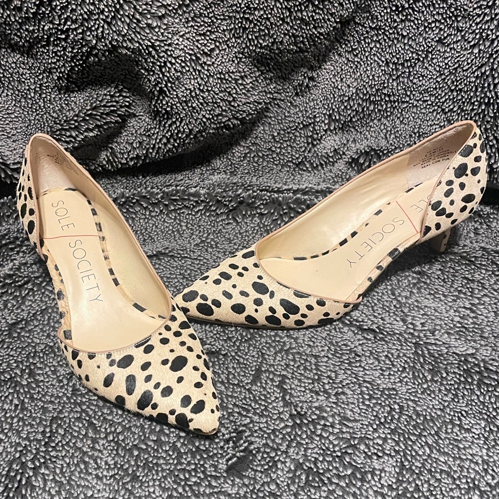 Sole Society Animal Print Kitten Heels